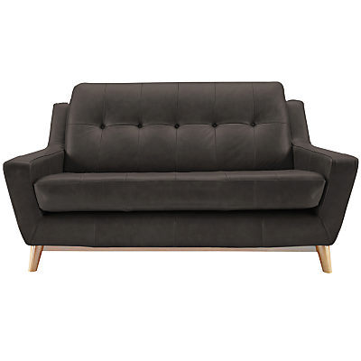 G Plan Vintage The Fifty Three Small 2 Seater Leather Sofa Capri Leather Black G Plan Vintage The Fifty Three Small 2 Seater Leather Sofa Capri Leather Black
